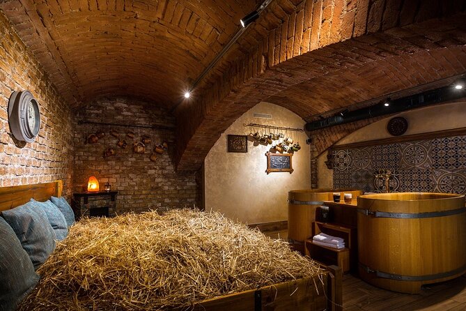 Beer bath Spa for 2 people/ 1 tub - 1,5 hour Activity in Prague - Who should book the Lázně Pramen beer bath