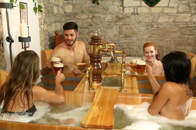 Beer Bath with Unlimited beer! - The setting, cleanliness, and staff