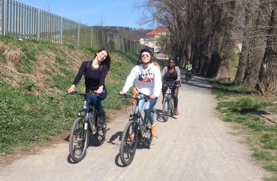 Coutryside bike tour to Karlstejn Castle. - Arriving in Karlstejn village