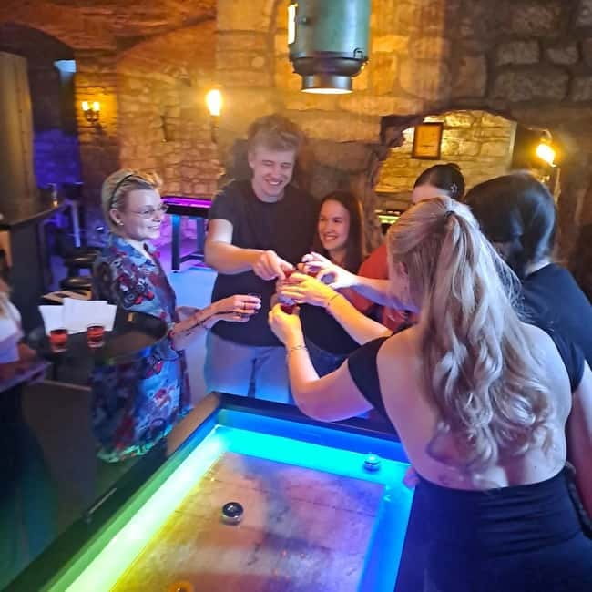 Crew Bar Prague: Open bar, ping pong or shuffleboard game - Choosing between UV ping pong and shuffleboard
