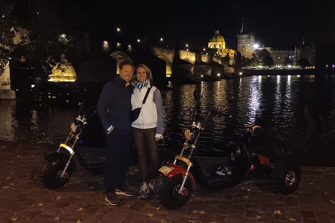 Electric Trike Night Tour in Prague - Live Guided - The Lennon Wall and Charles Bridge