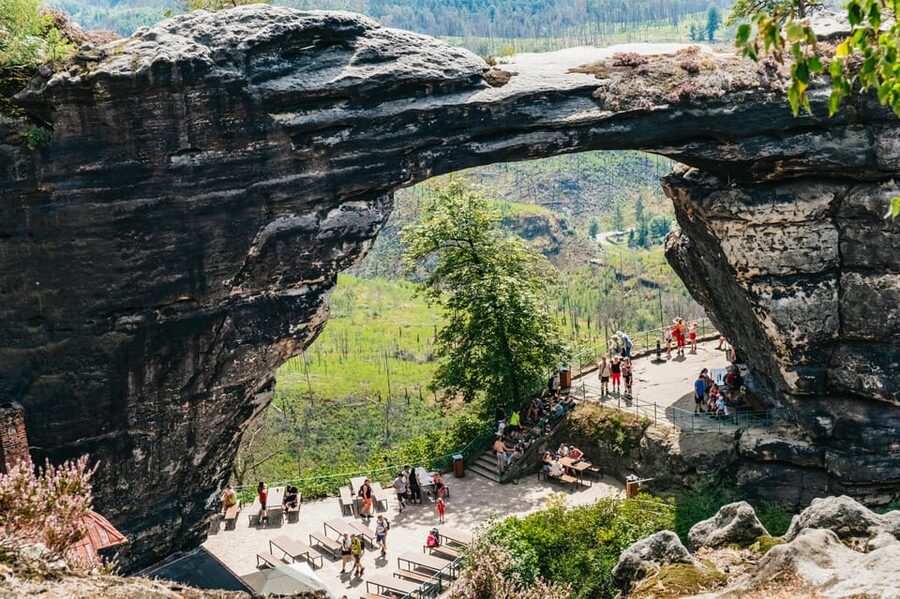 From Prague: Bohemian & Saxon Switzerland Iconic Day Trip - Tisa Rocks and the final maze of stone