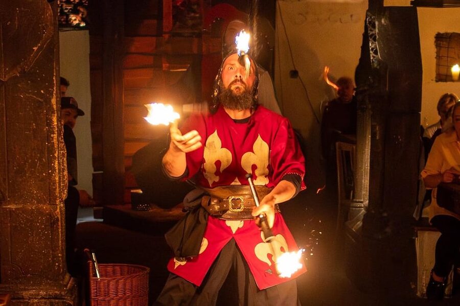 From Prague: Medieval Dinner, Show, Castle and Brewery - Three hours at the medieval tavern