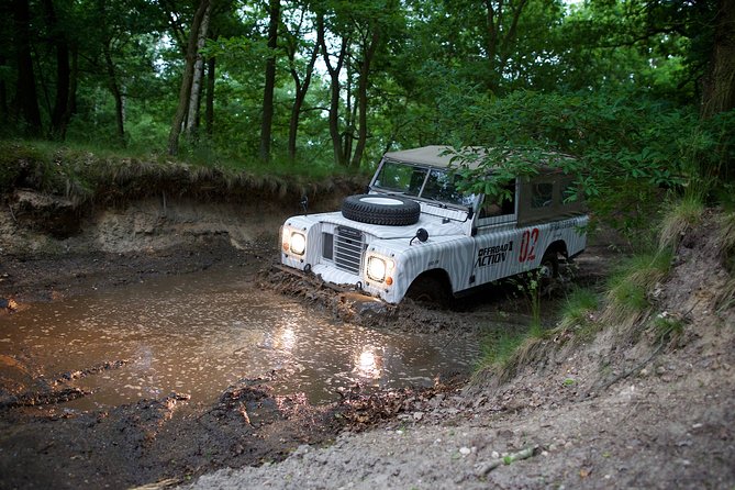 Full-day Land Rover driving off-road experience Prague - Four hours on hills, tracks, mud, and side slopes