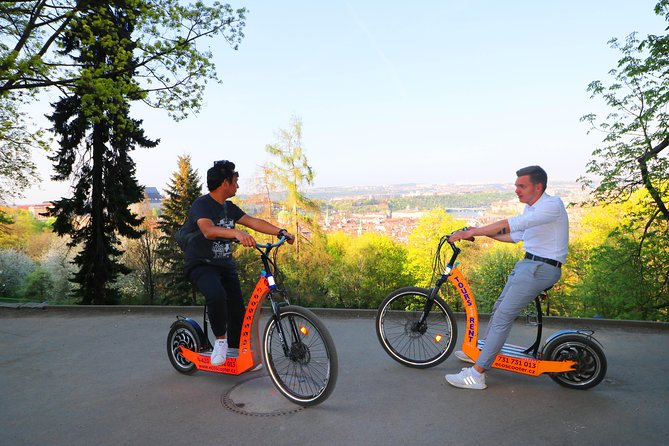 Grand City Tour of Prague on Cruiser e-Bikes or e-Scooters - Strahov, its monastery, and the brewery stop