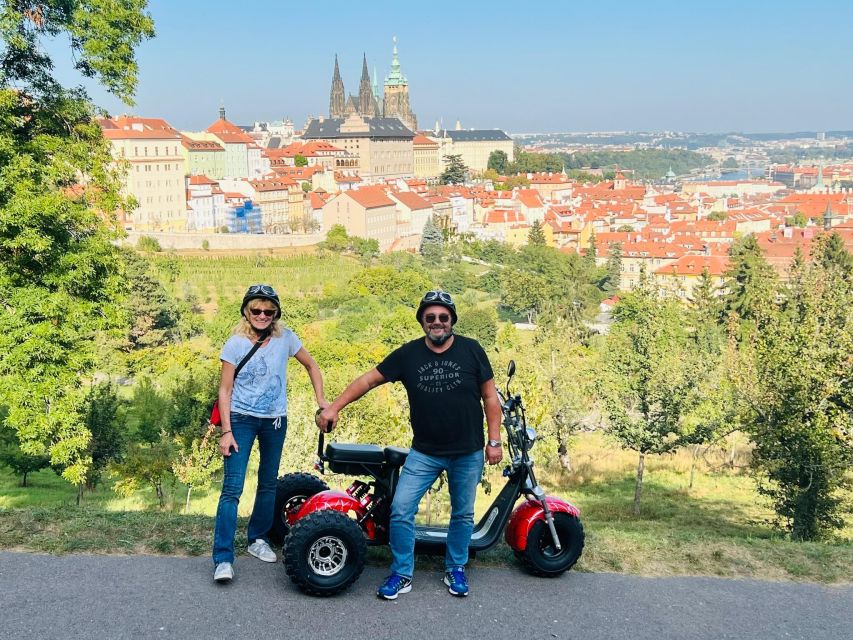 Grand City Tour on Electric Trike in Prague - Live Guided - Prague Castle from outside, then Strahov Monastery