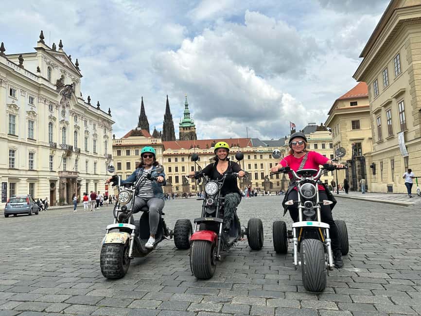 Heart of Prague tour on Tricycle electric scooter - Lennon Wall and Kampa Island
