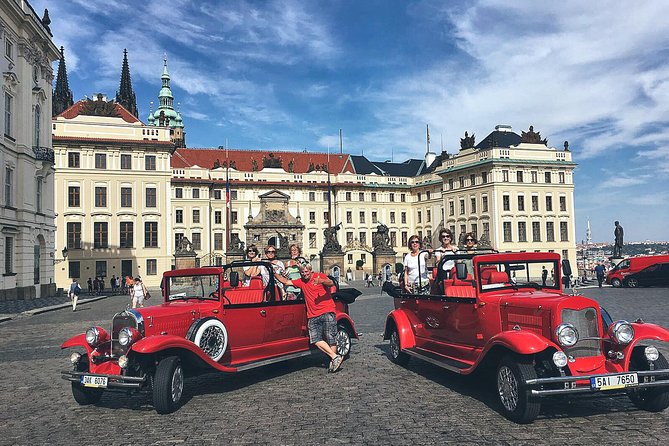 Karlstejn Castle in Vintage Convertible Car - Why the convertible ride changes the day