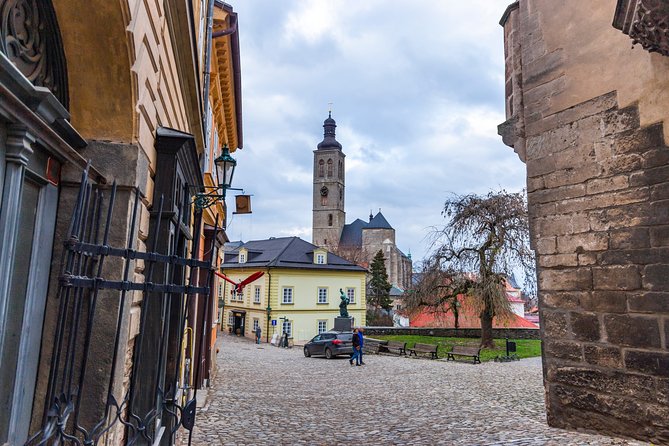 Kutná Hora Medieval Town in Vintage Cabrio car - St Barbara’s Cathedral and the silver-mining story