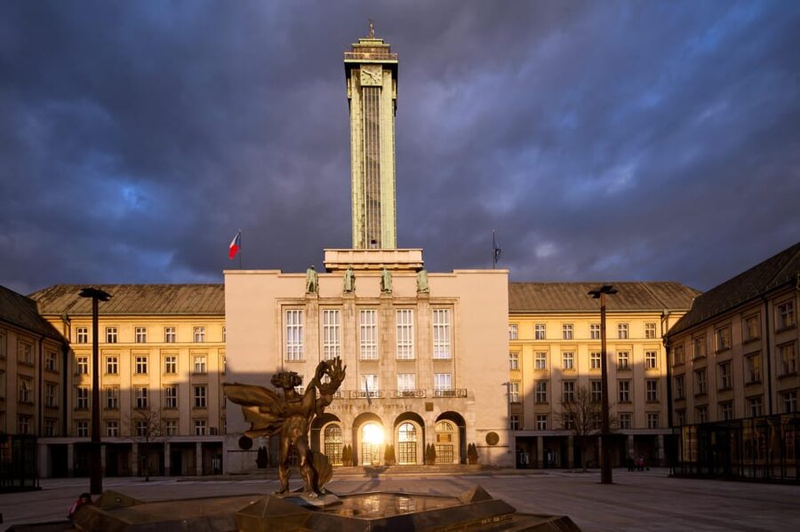 Ostrava: Entrance to the viewing tower of the new town hall - Key points at a glance