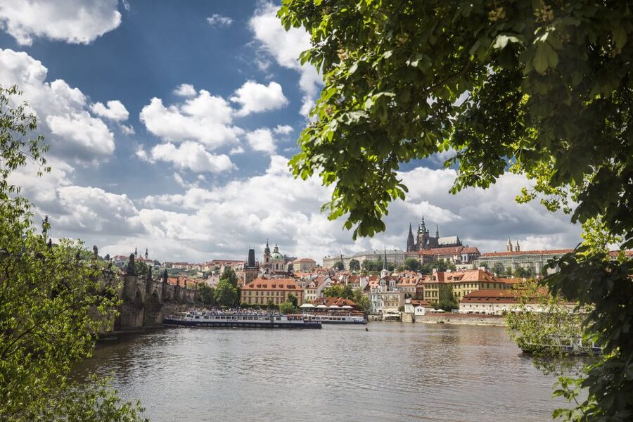 Prague: 3–Hour Castle Grounds Walking Tour and River Cruise - The Old Vineyard View Over Prague