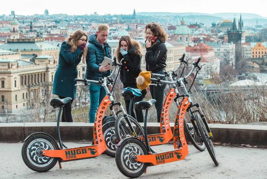 Prague: 3-Hour Fat Tire E-Scooter Tour - Ten to twenty short stops keep the ride from feeling rushed