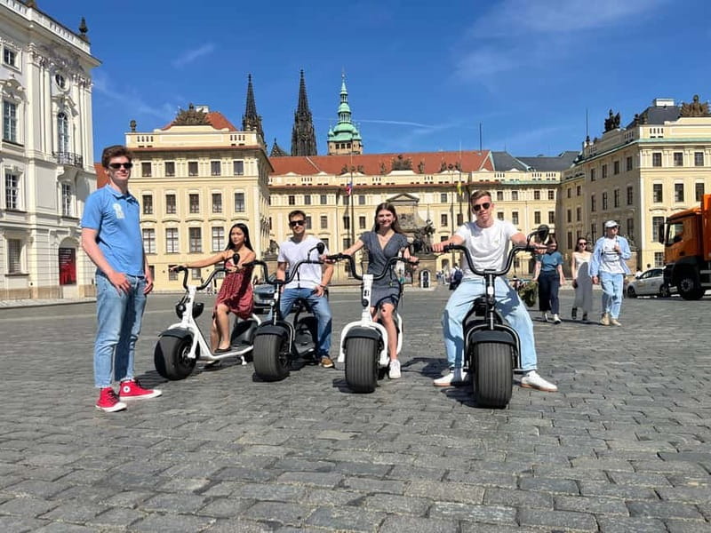 Prague: 3-Hour Fat Tire E-Scooter Tour - Letná Park opens the tour with Prague from above