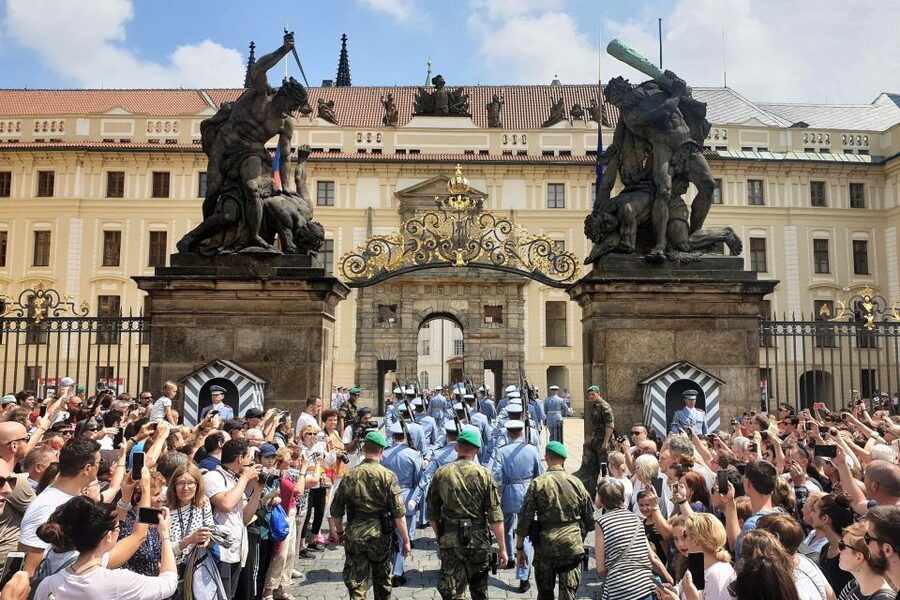 Prague: 6-Hour Tour with River Boat Cruise and Lunch - Prague Castle views over the city