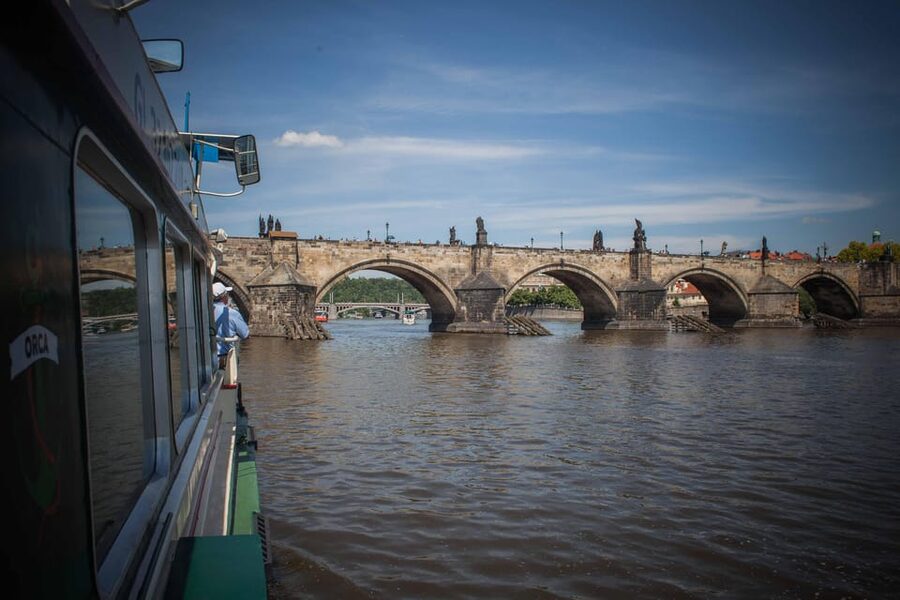 Prague: An unforgettable 2-hour cruise on the Vltava River. - Charles Bridge and the old city from the water