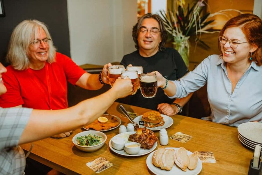 Prague: Award-Winning Old Town Food Tour with Four Drinks - Second stop: Czech food shaped by several cultures