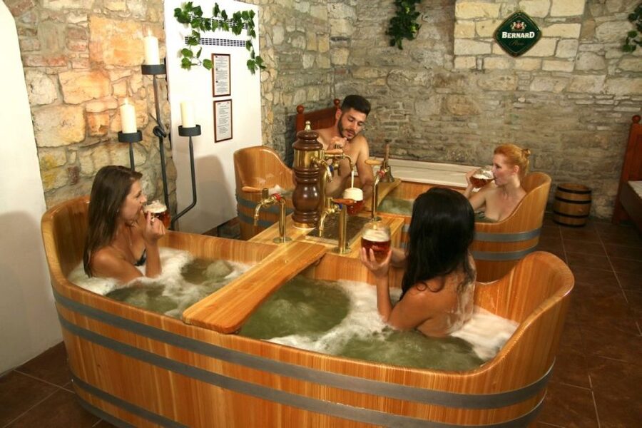 Prague: Bernard Beer Spa with Beer and Massage Option - The first hour: beer bath, bubbles, and a warm bed