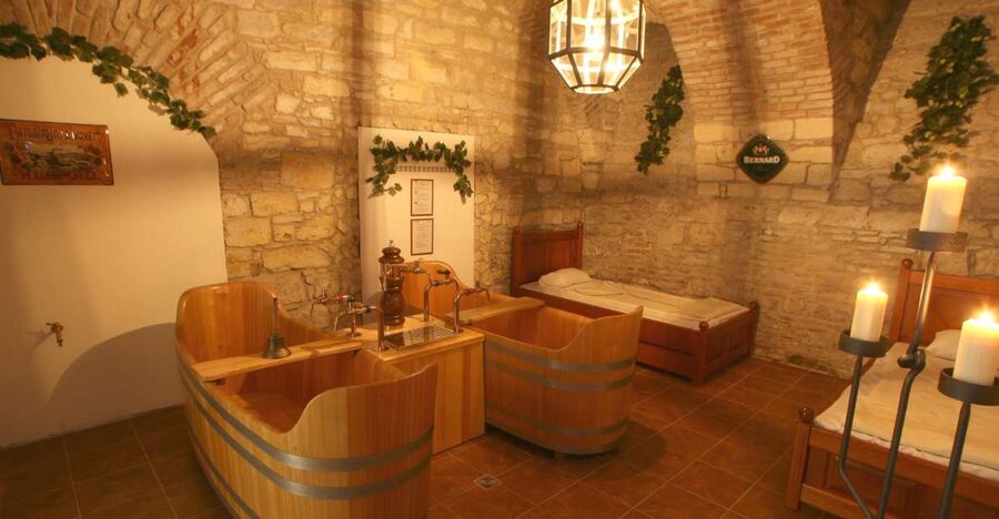 Prague: Bernard Beer Spa with Beer and Massage Option - Arrival, changing, and getting settled