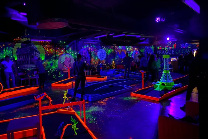 Prague Black Light Mini Golf Admission Ticket - What the 18-hole round is like