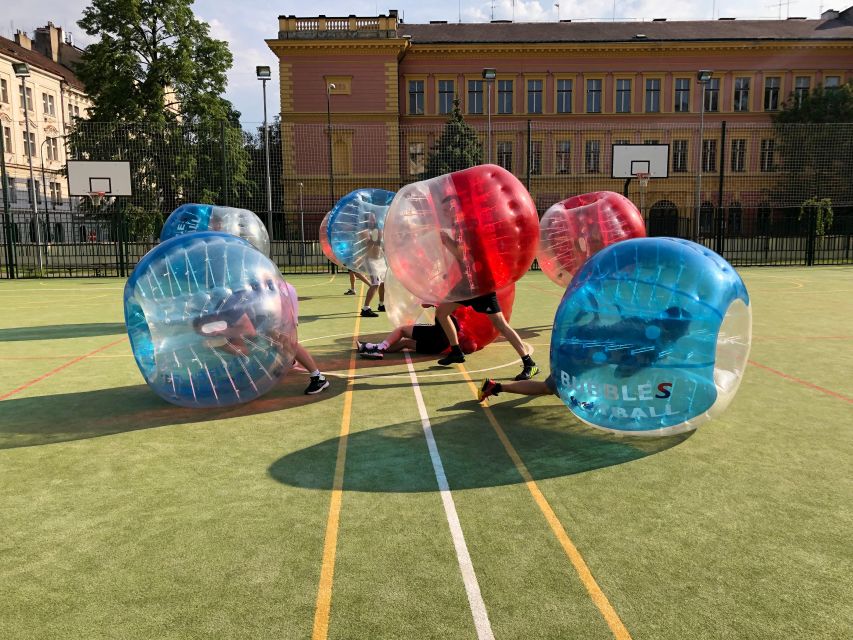 Prague: Bubbles football in city centre of Prague - What the Prague bubble football session is really like