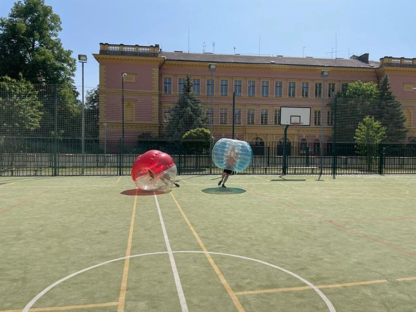 Prague: Bubbles football in city centre of Prague - Who will enjoy this most?