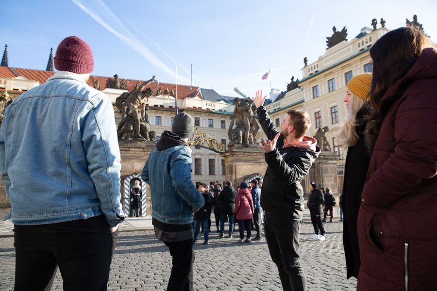 Prague: Castle Grounds & Highlights Walking Tour small-group - The uphill tram saves your legs