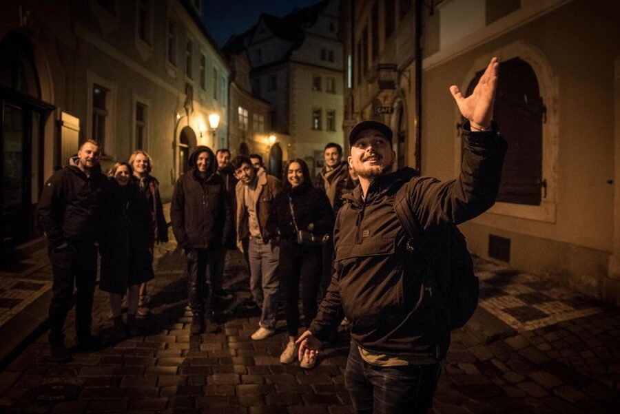 Prague: Castle Side Breweries & Pubs Guided Walking Tour - Walking the Castle side after dark