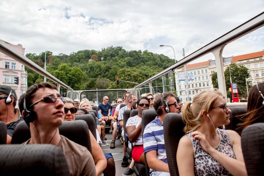 Prague: City Sightseeing HOHO Bus Tour & Optional Boat Tour - Republic Square and the first boarding point