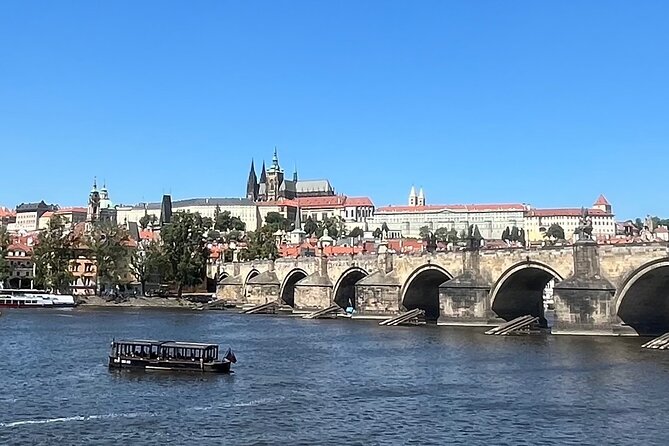 Prague city tour + Charles Bridge and Campa island small groups - Crossing the Vltava at Mánesův Most