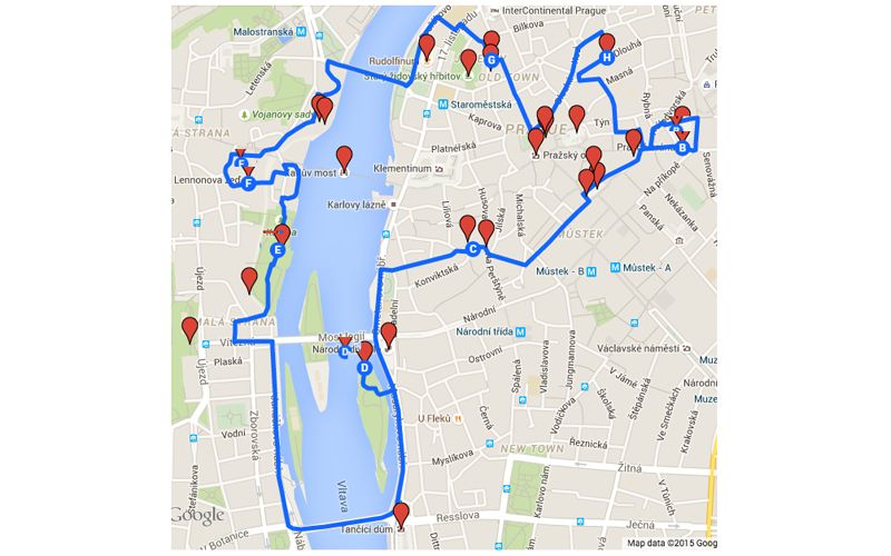 Prague: Classic City Bike Tour - Kampa Park and the giant babies