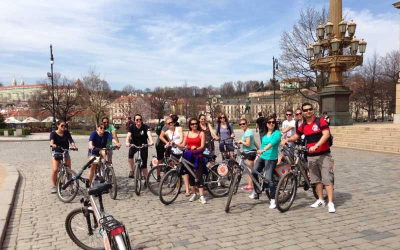 Prague: Classic City Bike Tour - The Lennon Wall and Charles Bridge