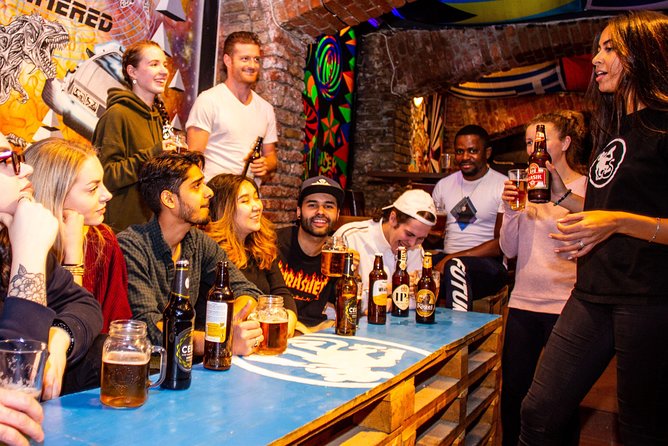 Prague Craft Beer Tour: 8 Czech Beers, Taproom & Best Beer Garden - Four beers and Czech pub manners at Drunken Monkey