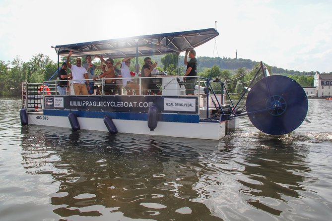 Prague Cycle Boat - The Swimming Beer Bike - Seeing Charles Bridge from the river
