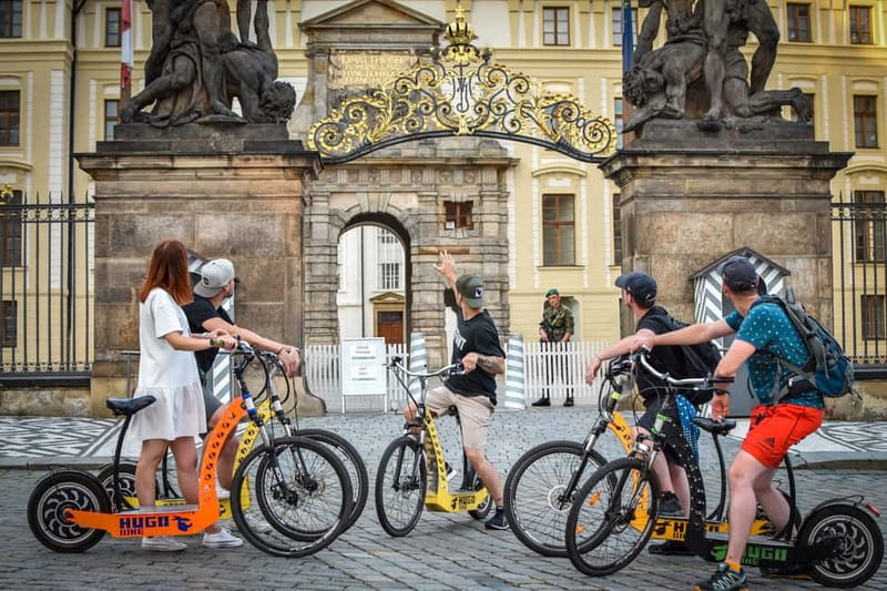 Prague: E-Scooter Grand City & Panoramas Small-Group Tour - Charles Bridge and Prague’s central sights