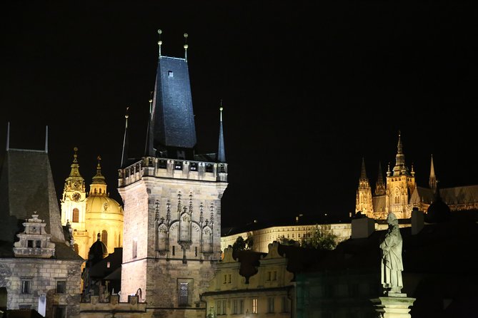 Prague evening/lights tour by car - Old Town Square under the evening lights