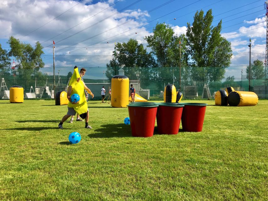 Prague : Giant Foot Darts and Giant Beer Pong Game - Key points at a glance