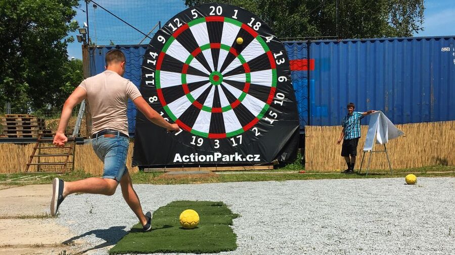Prague: Giant Football Darts Game with Round of Beers & BBQ - Key points to know before booking