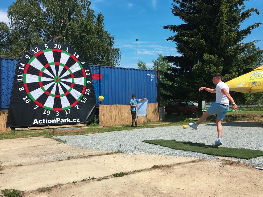 Prague: Giant Football Darts Game with Round of Beers & BBQ - Timing, cancellation, and planning tips