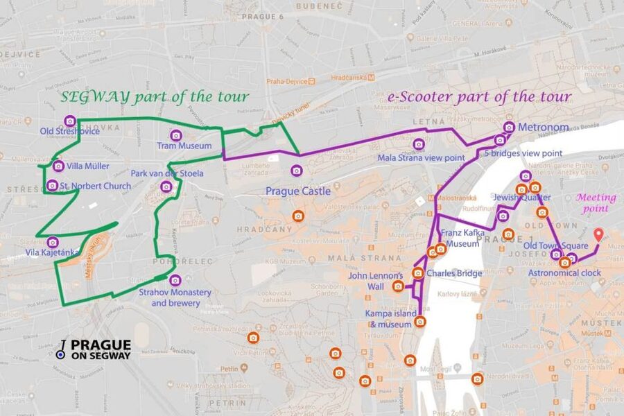 Prague: Half-Day Guided Tour by Segway and E-Scooter - Starting with the John Lennon Wall and Kampa Island