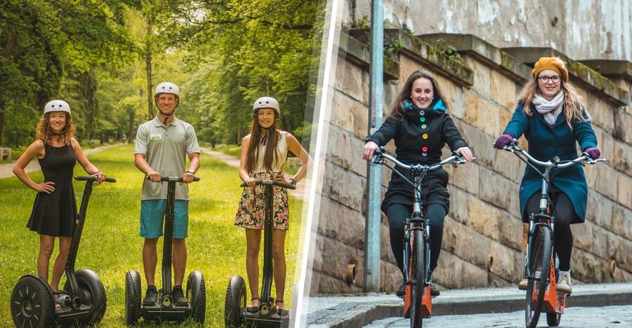 Prague Highlights: Segway & E-Scooter Tour with Taxi Pick-Up - Learning the Segway at Great Strahov Stadium