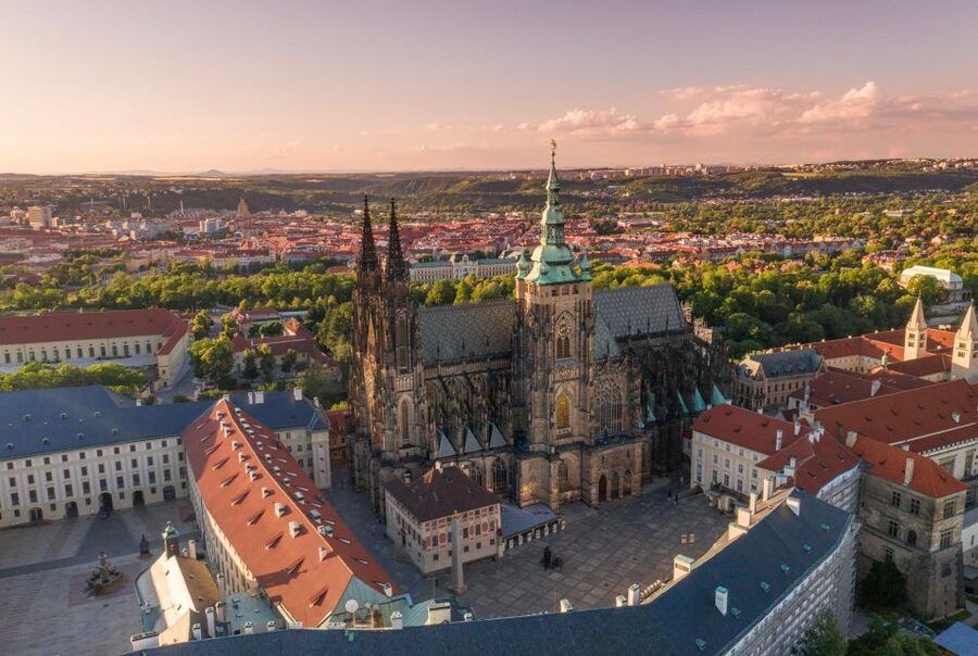 Prague Hradcany Castle, St Vitus Cathedral Tour with Tickets - St George’s Basilica adds a quieter chapter