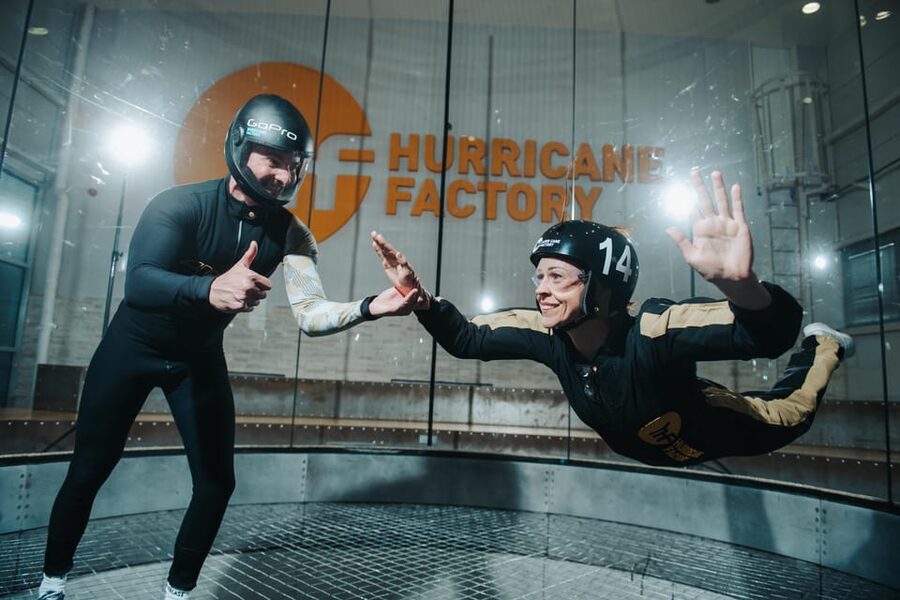 Prague: Hurricane Factory Indoor Skydiving Experience - The wind tunnel creates the main thrill