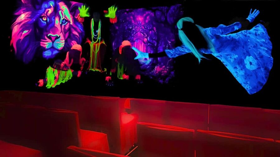 Prague: Images of Love Black Light Theatre Show - From first dates to nightmares