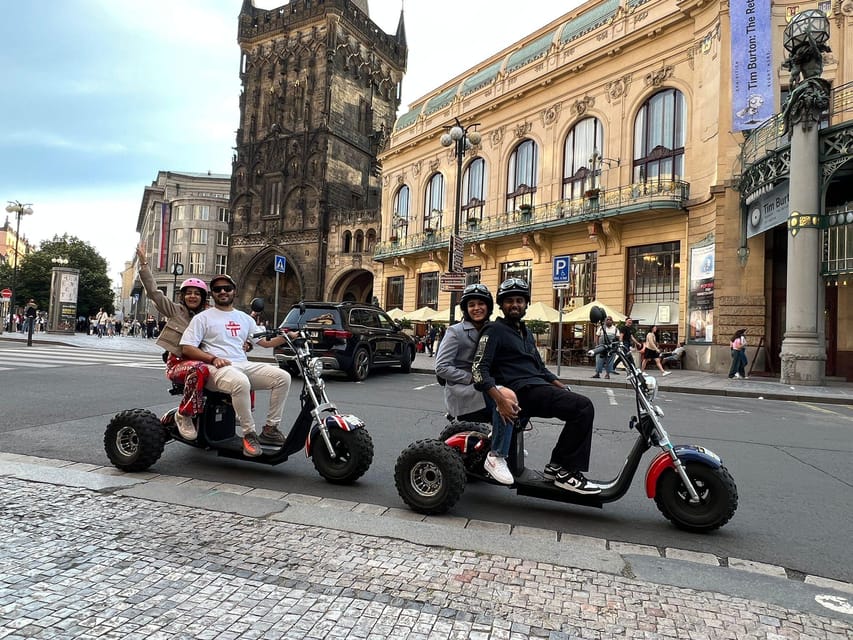 Prague Monastery & Panoramic Viewpoint Electric Trike Tour - From Stepanska Street to Letna Park