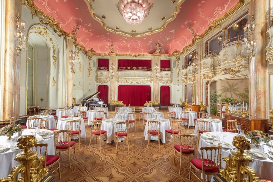 Prague: Mozart Ballroom Concert Ticket with 3-Course Dinner - Seating, balconies, and practical comfort