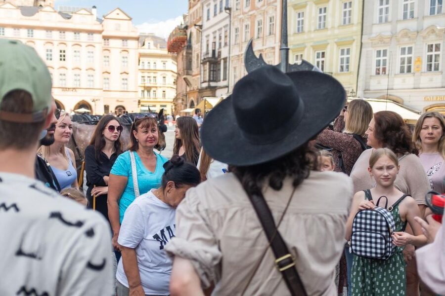 Prague: Nightwatchman of Prague Walking Tour - Ovocný trh and the lives behind the grand facades