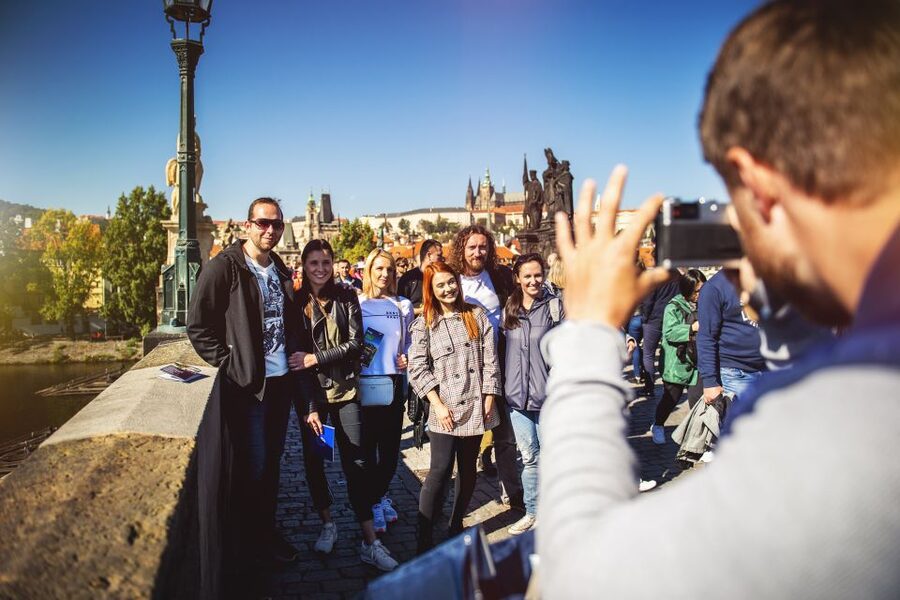 Prague: Old Town and Jewish Quarter 2-Hour Walking Tour - Rudolfinum and the Mánes Bridge view