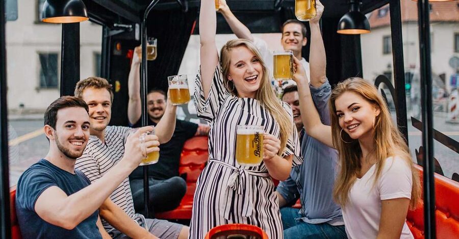 Prague: Party Beer Bus - Prague’s major sights from a moving seat