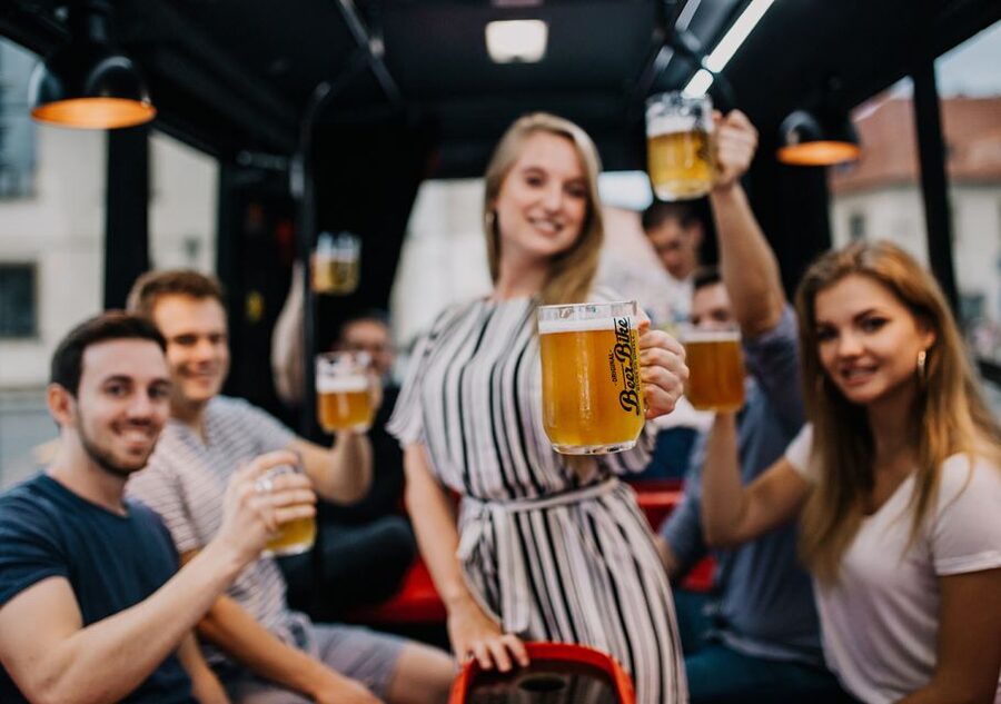 Prague: Party Beer Bus - A private group setup that works best with 10 to 15 people