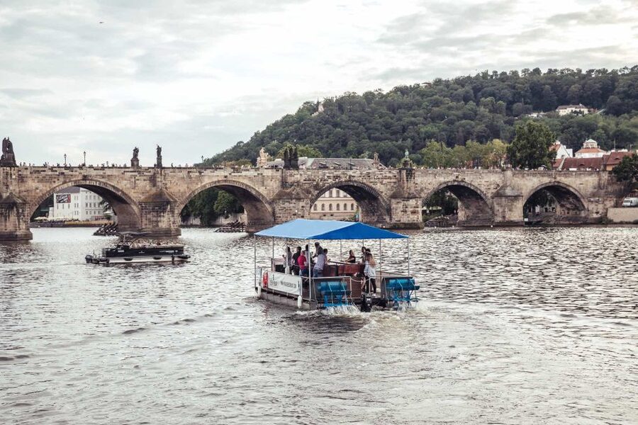 Prague: Private Cycle Boat River Tour with Beer or Prosecco - Prague’s architecture looks different from river level